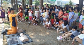 홍천소방서, 오안초교와 공공기관 합동훈련 실시