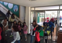 인제소방서, 초등학교 대상 119지진 대피훈련 펼쳐