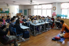 평창소방, 장평초 심폐소생술 교육