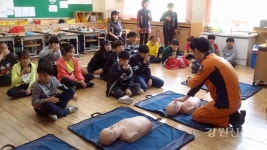 동해소방, 송정초 심폐소생술 교육