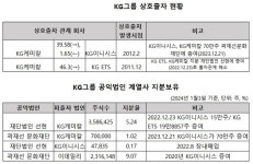KG, KG케미칼-KG이니시스 상호출자 일부해소 공익법인 동원