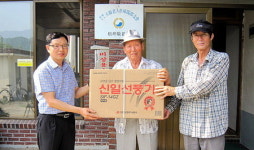 함양 병곡면사무소, 유휴지 감자 수확