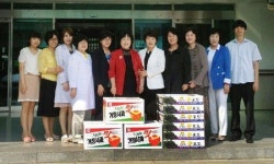 경상남도여성단체협의회, 풀잎마을에 과일 전달