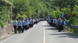 진주 대아고, 이충무공 탄신 기념 전교생 행군
