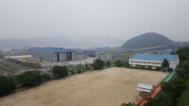 안상수 시장 마산가포고 인근 공장허가 사과