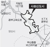 장기 표류 양산 사송신도시 10월 착공