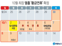 10월 2일, 임시공휴일 지정… 열흘간 ‘황금연휴’
