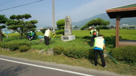 고성 하이애향회, 애향동산 청소 봉사활동