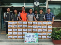 산청 신안면 의용소방대, 경로당에 성품
