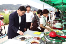 창원 동읍 무점마을 코스모스 축제에 핀 ‘통일염원’