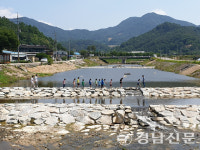 산청 오전마을 어도·보 설치로 생태하천 조성