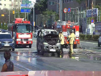 마산서 신호대기중이던 차량 화재