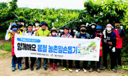 함안지방공사, 법수면 사평마을 배 농가 지원