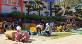 함양 마천초 청렴동아리, 봄맞이 학교 주변 환경 정화