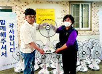 한미르 뮤직ENT, 진주평거사회복지관에 선풍기 33대