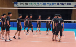남여 배구 국가대표 후보, 하동서 훈련한다