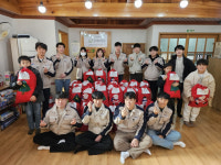 삼성웰스토리(주)효성중공업창원4공장 | 효성중공업 창원공장, 산타 꾸러미 100개 기탁