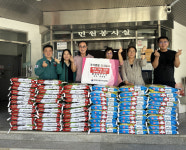 통영제주수산, 봉평동주민센터에 쌀 30포 기탁
