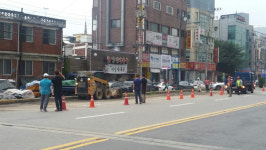 의왕도시공사, 폭우 피해 오전천 주차장 청소