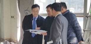 김성제 의왕시장, 오전동 주민센터 공사현장 점검