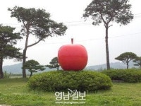 영주 전국 최고 사과 주산지 조형물