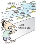 신천 수성구쪽 둔치 편의시설 태부족