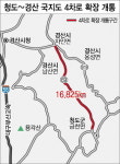 청도∼경산 국지도 2차로→4차로 확장 개통