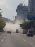 대구 본리네거리에서 붕괴사고?…알고 보니 "車 정비소 공회전 연기"