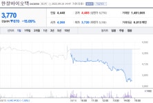 [특징주] 한창바이오텍, 최대주주 변경에 급락