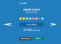 로또1등당첨지역 1083회 로또당첨번호조회 17억씩
