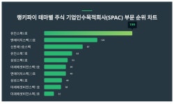 1위 유진스팩8호·2위 엔에이치스팩20호·3위 신한제9호스팩...5월 3주차 랭키파이 테마별 주식 기업인수목적회사(SPAC) 부문 트렌드지수 순위