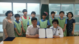 통영중학교 만월노인요양원과 자매결연