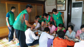 통영 명정동 새마을부녀회, 점심 봉사활동