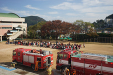 거제 마전초, 화재대피훈련 실시
