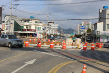 고성읍 서외오거리, 차량 정체 극심
