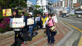 통영 충무초등학교,  금연 선언식 및 거리 캠페인