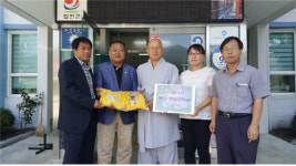 합천 청량사 원타 주지, 백미 40포 기탁