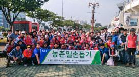 양산기장축협, 원동면 매실농가 5곳 매실따기 봉사
