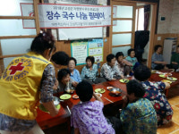 고성군 회화면 장수 국수 나눔행사