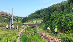 통영시·자연보호協, 정량천 환경정화활동