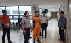 백승두 통영소방서장, 노인전문병원 현장지도