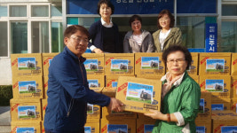 진주대광교회, 어려운 이웃 라면 기탁