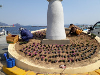 거제 능포동, 새봄맞이 꽃단장