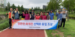 진주시 정촌면 주민자치위, 화개천 코스모스길 조성