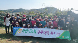 마산시농협 주부대학 봉사단, 참다래 농장 일손돕기