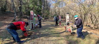 거제 아주동, 봄맞이 등산로 체육시설 대청소