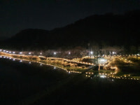 함안 입곡군립공원 야간 경관조명 설치로 인기