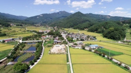 함양 안심마을, 물레방아 트릭아트 벽화거리 조성