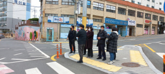 거제시 등 관계기관, 아주운동장 교차로 안전 확보 현장점검
