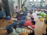 통영시 명정동건강위원회, 소포경로당 어르신 쑥뜸 체험행사